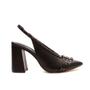 Imagem de Slingback Couro Preto Salto Bloco Alto Cecconello 2394002-1