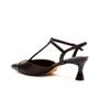 Imagem de Slingback Couro Preto Salto Médio Cecconello 2409001-4