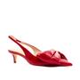 Imagem de Slingback Couro Vermelho  Salto Baixo Cecconello 2389002-6