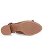 Imagem de Slingback Marrom Salto Bloco Couro Enfeite