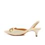 Imagem de Slingback Off White Salto Baixo Cecconello 2389001-9