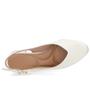 Imagem de Slingback Off-White Salto Bloco Couro Recorte V