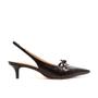 Imagem de Slingback Preto Salto Baixo Cecconello 2473010-2