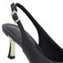 Imagem de Slingback Preto Salto Fino Couro