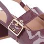 Imagem de Slingback Roxo Salto Bloco Verniz Detalhe Fivela