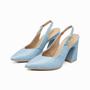 Imagem de Slingback Silvana Salto Alto Jeans