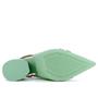 Imagem de Slingback Verde Salto Alto Couro Detalhe Fivelas