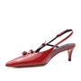 Imagem de Slingback Vermelho Salto Baixo Elara Werner