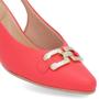 Imagem de Slingback Vermelho Salto Bloco Couro