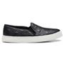Imagem de Slip On de Couro Feminino Texturizado Calce Facil Elastico Solado Borracha