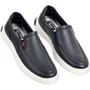 Imagem de Slip On Masculino Couro Buzios Fly Amortecedor 8960-652E Ferracini Marinho