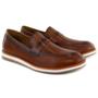 Imagem de Slip On Masculino Couro Liso Moderno Conforto Casual