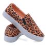 Imagem de Slip On Tênis Feminino Plataforma Confortável Animal Print