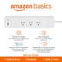 Imagem de Smart Plug Power Strip Amazon Basics - 3 Tomadas e 2 USB