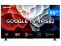 Smart TV 55" SEMP 4K LED 55S62 Google TV AiPQ Pro Google Assistente 3 HDMI e USB Imagem de Smart TV 55" SEMP 4K LED 55S62 Google TV AiPQ Pro Google Assistente 3 HDMI e USB