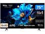 Smart TV 75" TCL 4K UHD QLED 75P7K Google TV AiPQ Google Assistente 3 HDMI 1 USB Imagem de Smart TV 75" TCL 4K UHD QLED 75P7K Google TV AiPQ Google Assistente 3 HDMI 1 USB