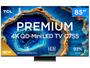 Imagem de Smart TV 85" 4K UHD QLED Mini LED TCL 85C755 120Hz Wi-Fi Bluetooth 4 HDMI 2 USB