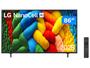 Smart TV 86" LG 4K Ultra HD NANO 86NANO80ASA webOS 25 α7 AI Processor 4K Gen8 Alexa 3 HDMI 2 USB Imagem de Smart TV 86" LG 4K Ultra HD NANO 86NANO80ASA webOS 25 α7 AI Processor 4K Gen8 Alexa 3 HDMI 2 USB