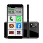 Imagem de Smartphone Celular do Idoso Positivo com Letra e Ícones Grandes 64gb Dual Chip Tela Grande de 5.5 Botão S.O.S Radio Câm de 8MP + Frontal 8MP com Flash
