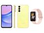 Smartphone Samsung Galaxy A15 6,5” 128GB - Verde Claro + Smartband Samsung Galaxy Fit3 Rosé Imagem de Smartphone Samsung Galaxy A15 6,5” 128GB