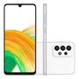 Smartphone Samsung Galaxy A33 128GB Branco 5G 6.4" Super AMOLED 90Hz Câmera Quadrupla 48MP 4K Selfie 13MP Imagem de Smartphone Samsung Galaxy A33 128GB Branco 5G 6.4" Super AMOLED 90Hz Câmera Quadrupla 48MP 4K Selfie 13MP