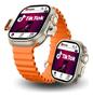Imagem de Smartwatch Hw Ultra2 Laranja NFC Faz Ligações Bluetooth com Estilo e Vida Saudável