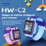 Imagem de Smartwatch Infantil Hw C2 Azul Chip Camera Gps Prova Dagua Faz e Recebe Ligações Envio Já Original com Nota Fiscal