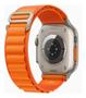 Imagem de Smartwatch Microwear 2023 U9 Ultra Sport 49mm Caixa 49mm De  Metal  Preta, Pulseira  Laranja