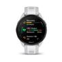 Imagem de Smartwatch Relógio Garmin Forerunner 165 Cinza e Branco WW com Monitor Cardíaco de Pulso e GPS 43mm