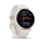 Imagem de Smartwatch Relógio Garmin Vivoactive 5 Dourado com pulseira de silicone Marfim com Monitor Cardíaco de Pulso com GPS 42mm