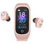 Imagem de Smartwatch Relógio inteligente Fone De Ouvido Bluetooth 2 em 1 Cor Rosa