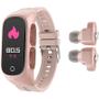 Imagem de Smartwatch Rosa Relógio inteligente + Fone Bluetooth