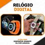 Imagem de SmartWatch T800 Ultra Preto Chamadas Esportes Notificações Botão scroll Bluetooth Envio Já Nota Fical