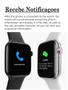 Imagem de Smartwatch W34S Relógio Inteligente Preto Android iOS Bracelete Watch az Chamadas Troca Pulseira NF