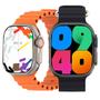 Imagem de Smartwatch W69 Ultra Gps 49mm Tela Amoled Nfc Lançamento C/Pulseira Extra Pelicula Case Protetora