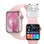 Imagem de Smartwatch Watch X Mini 41mm Feminino 2024 com  2 Pulseiras, Monitor de Saúde, GPS, NFC e Modos Esportivos para Corrida e Academia