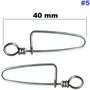 Imagem de Snap 5 P/ Pesca Esportiva alto mar Inox 40mm - 30 Unidades