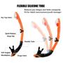 Imagem de Snorkel seco Aegend Orange Easy-Breath Free Diving Adult