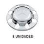 Imagem de Sobre tampa do cubo da tração mb cromada 8 unidades