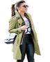 Imagem de Sobretudo Feminino Casaco Trench Coat com cinto, forrado, jaqueta, jaquetão inverno