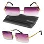 Imagem de social vintage metal proteção uv + oculos sol feminino case original moda dourado ultra premium rosa