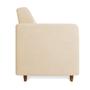 Imagem de Sofá 03 Lugares Arezzo Suede Bege Pés Chanfrado Castanho D01 - DRossi