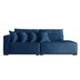 Imagem de Sofá 2 3 4 Lugares Modulado Almofada Solta Molas Istambul BE Suede Azul 2,7m
