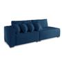 Imagem de Sofá 2 3 4 Lugares Modulado Almofada Solta Molas Istambul BE Suede Azul 2,7m