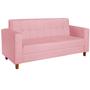 Imagem de Sofá 2 Lugares Denver Suede Rosa Bebê - Doce Sonho Móveis