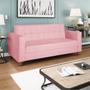 Imagem de Sofá 2 Lugares Denver Suede Rosa Bebê - Doce Sonho Móveis