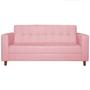 Imagem de Sofá 2 Lugares Denver Suede Rosa Bebê - Doce Sonho Móveis
