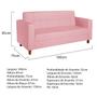 Imagem de Sofá 2 Lugares Denver Suede Rosa Bebê - Doce Sonho Móveis