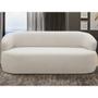 Imagem de Sofá 2 Lugares Living 140cm Conka F05 Bouclê Off White - Mpozenato