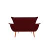Imagem de Sofá 2 Lugares Namoradeira Decorativo Opala Pés Retro Madeira Suede Diversas Cores